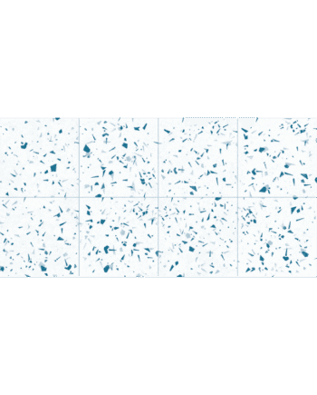 Colourful terrazzo-effect porcelain tile Dune Fragmenta Azul, 20x20 cm, 9 mm, hand-painted effect, Soft&Safe, R10