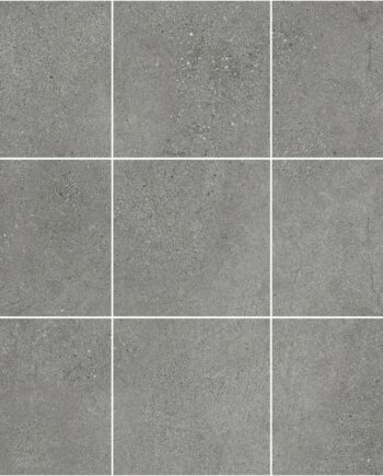 Concrete effect porcelain mosaic tile Tau Integra Gray 10x10, 30x30 cm, grey