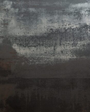 Corten steel-effect porcelain floor tile Tau Corten B, 60x60 cm, 10.5 mm, dark rust brown, rectified