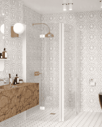 Curved shower enclosure Hietakari Infinia 274, folding door + hinged door with fixed part