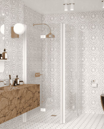 Curved shower enclosure Hietakari Infinia 275, folding door + folding door with fixed part