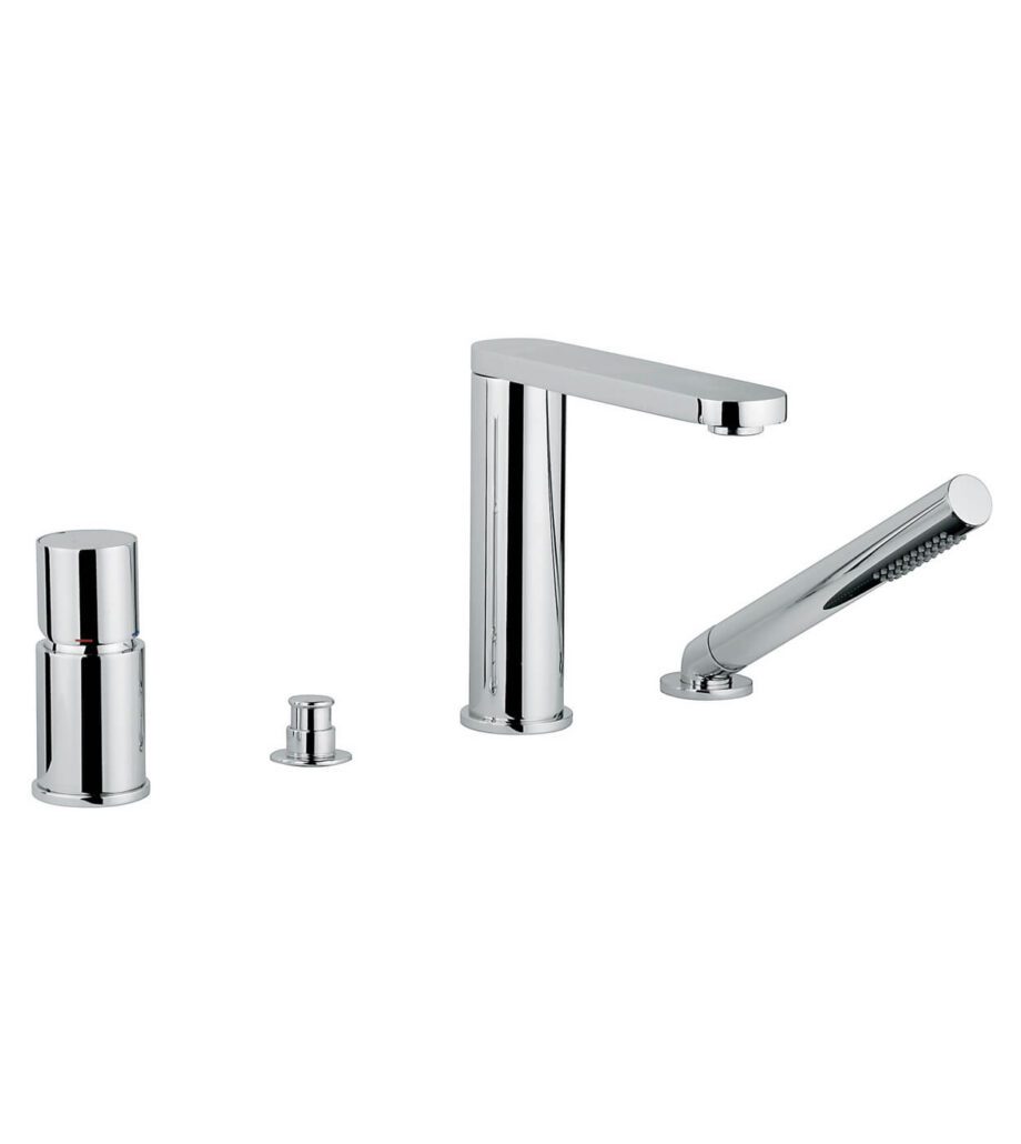 Deck-mounted bath mixer Emmevi Ade 78120, 4 holes, chrome, standard lever Deck-mounted bath mixer Emmevi Ade 78120, 4 holes