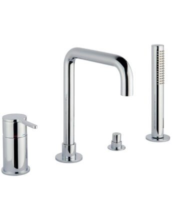 Deck-mounted bath mixer Emmevi Filobrass 85120, 4 holes