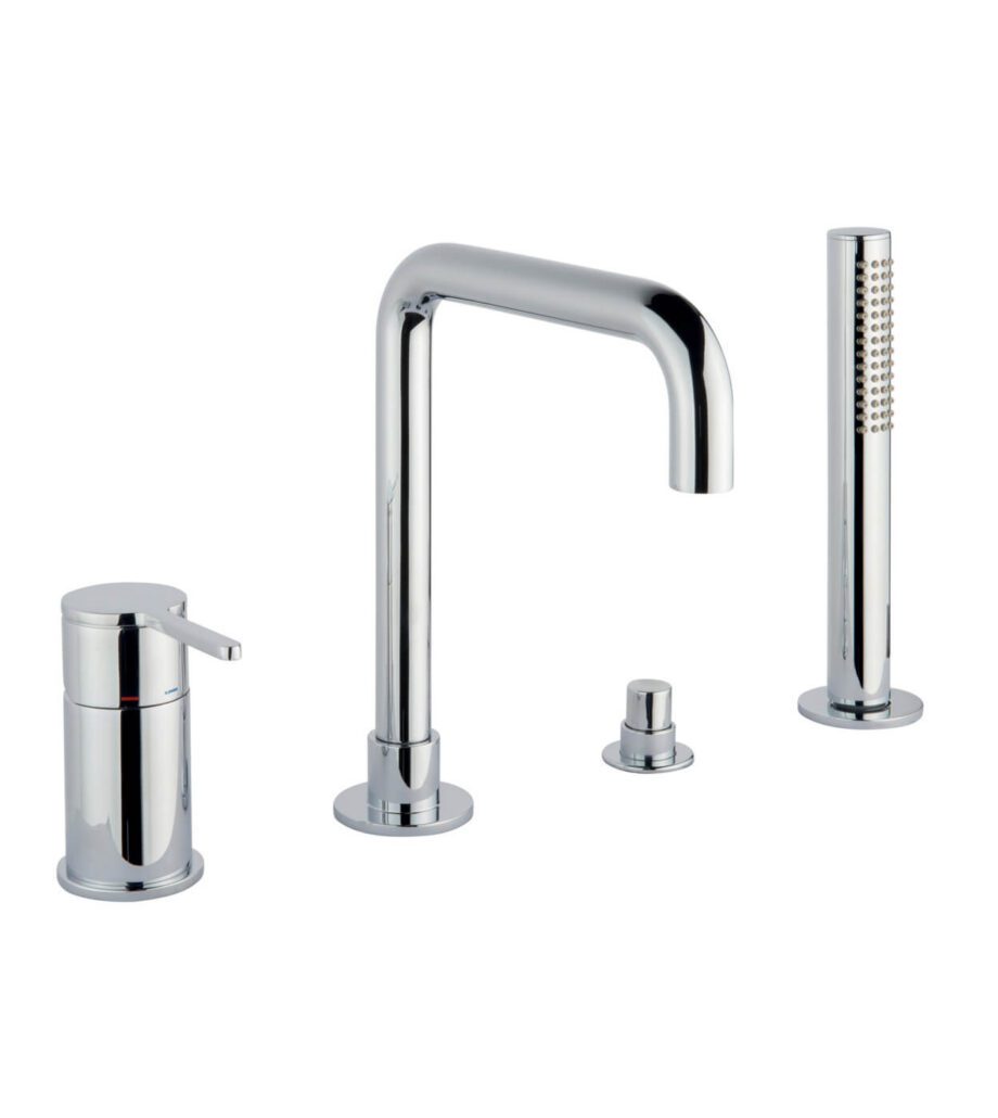 Deck-mounted bath mixer Emmevi Filobrass 85120, 4 holes, chrome Deck-mounted bath mixer Emmevi Filobrass 85120, 4 holes