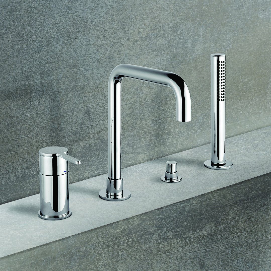 Deck-mounted bath mixer Emmevi Filobrass 85120, 4 holes – 3