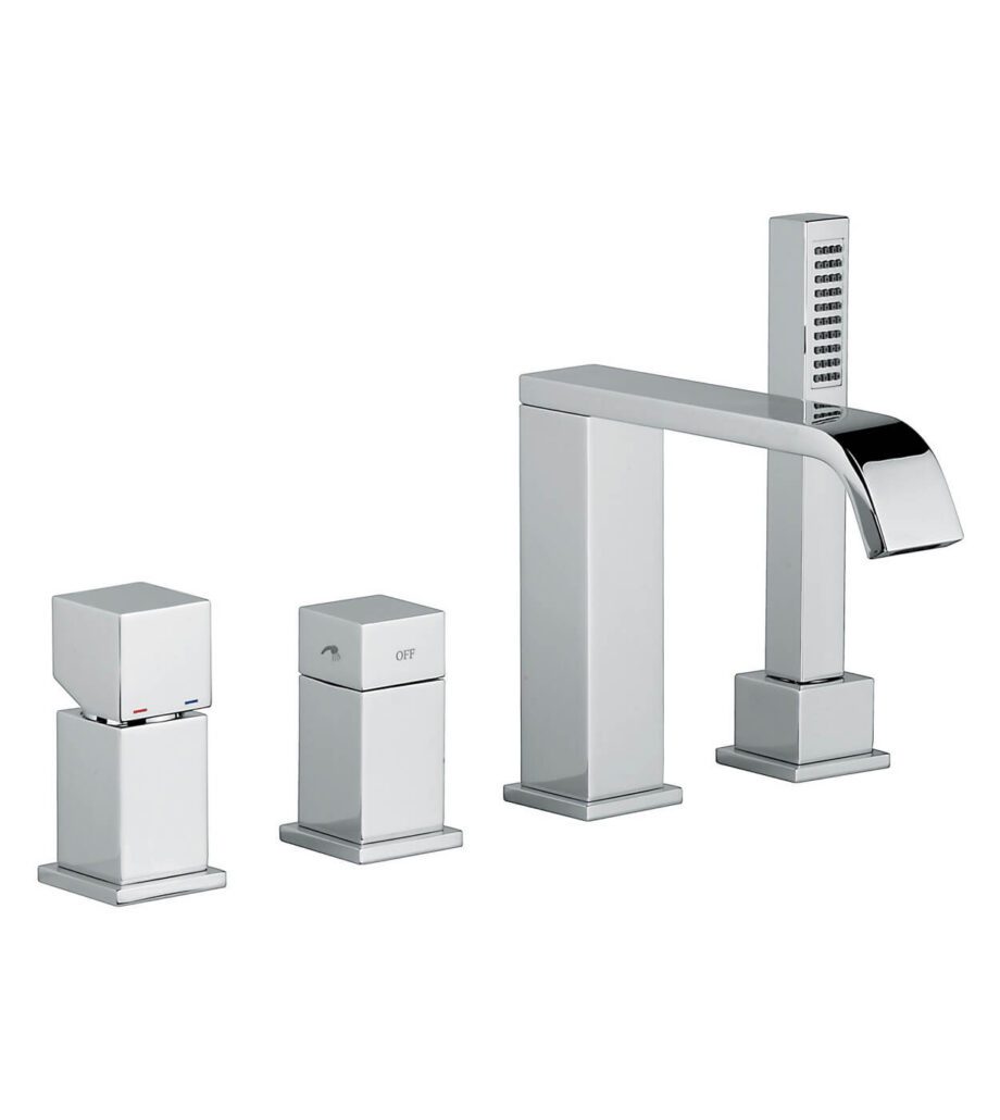 Deck-mounted bath mixer Emmevi Siris 47120, 4 holes, chrome, lever without stem Deck-mounted bath mixer Emmevi Siris 47120, 4 holes