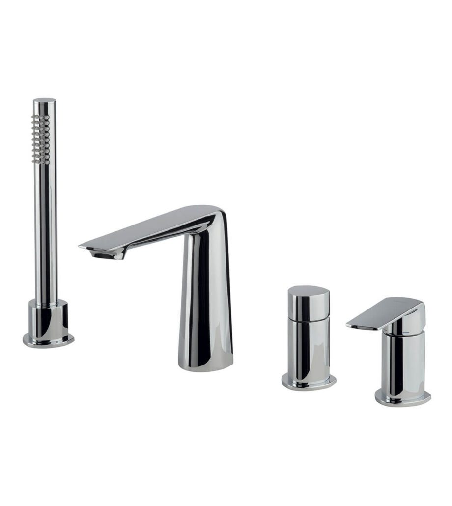 Deck-mounted bath mixer Emmevi Stele 99120, 4 holes, chrome Deck-mounted bath mixer Emmevi Stele 99120, 4 holes