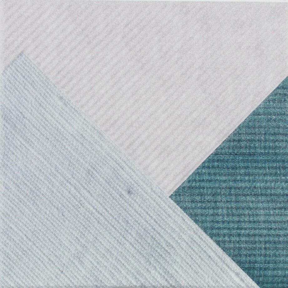 187563-1 Triibulise 3D reljeefiga keraamiline seinaplaat Dune Stripes Mix Denim, 25x25 cm, 10 mm, teksasinine