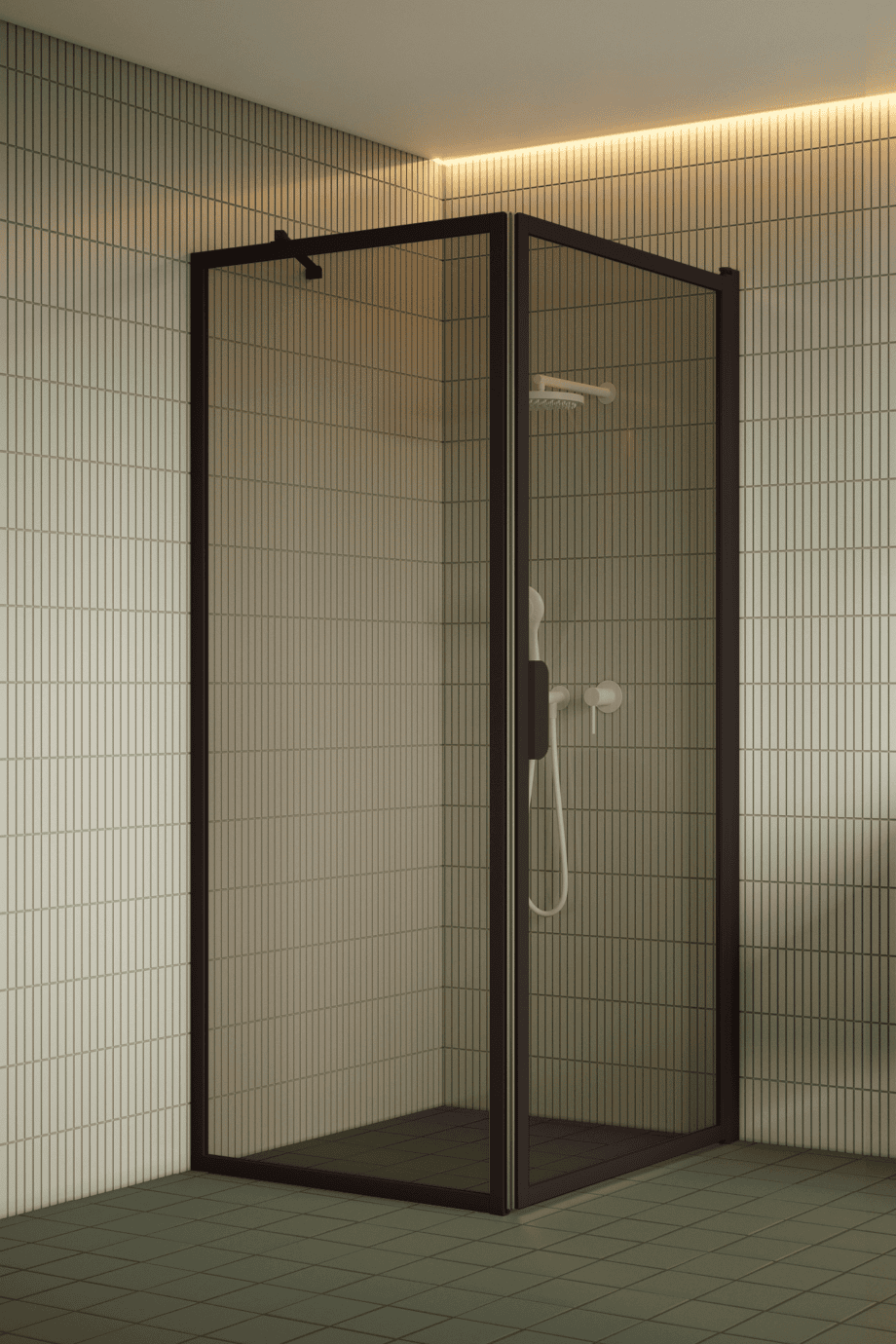 Shower enclosure Hietakari Bläk 755 New York, Cocoa frame, bronze tinted glass Shower enclosure Hietakari Bläk 755 New York, Cocoa frame, bronze tinted glass