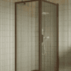 Shower enclosure Hietakari Bläk 755 New York, Mocha frame, clear glass Shower enclosure Hietakari Bläk 755 New York, fixed wall + hinged door – 6