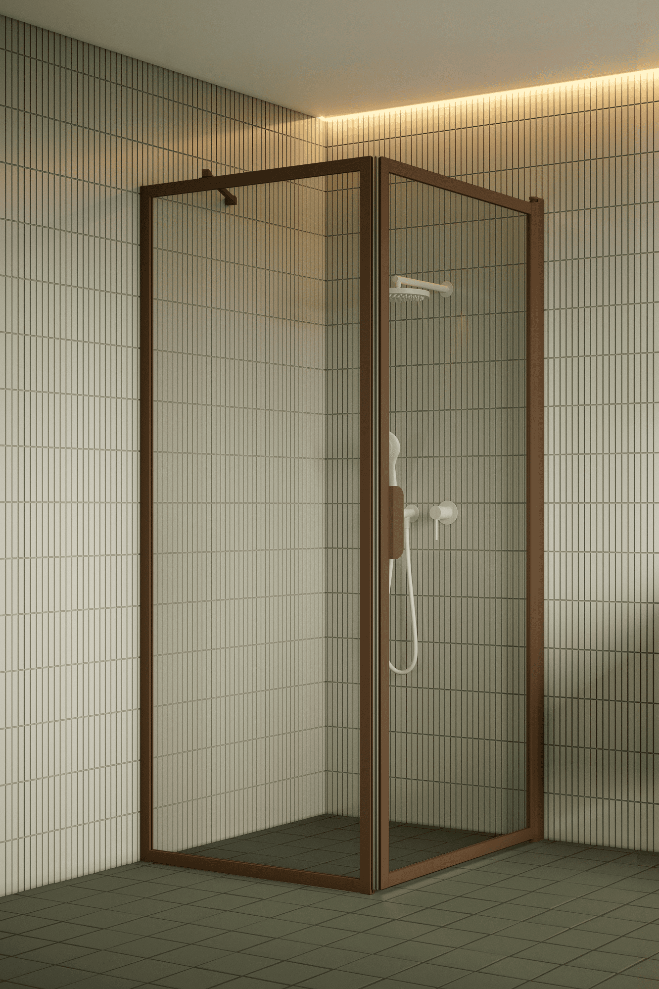 Shower enclosure Hietakari Bläk 755 New York, fixed wall + hinged door – 6