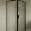 Shower enclosure Hietakari Bläk 755 New York, black frame, clear glass Shower enclosure Hietakari Bläk 755 New York, fixed wall + hinged door – 4