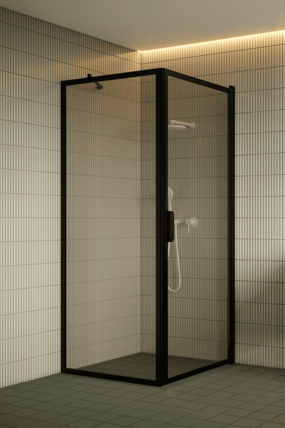 Shower enclosure Hietakari Bläk 755 New York, black frame, bronze tinted glass Shower enclosure Hietakari Bläk 755 New York, black frame, bronze tinted glass