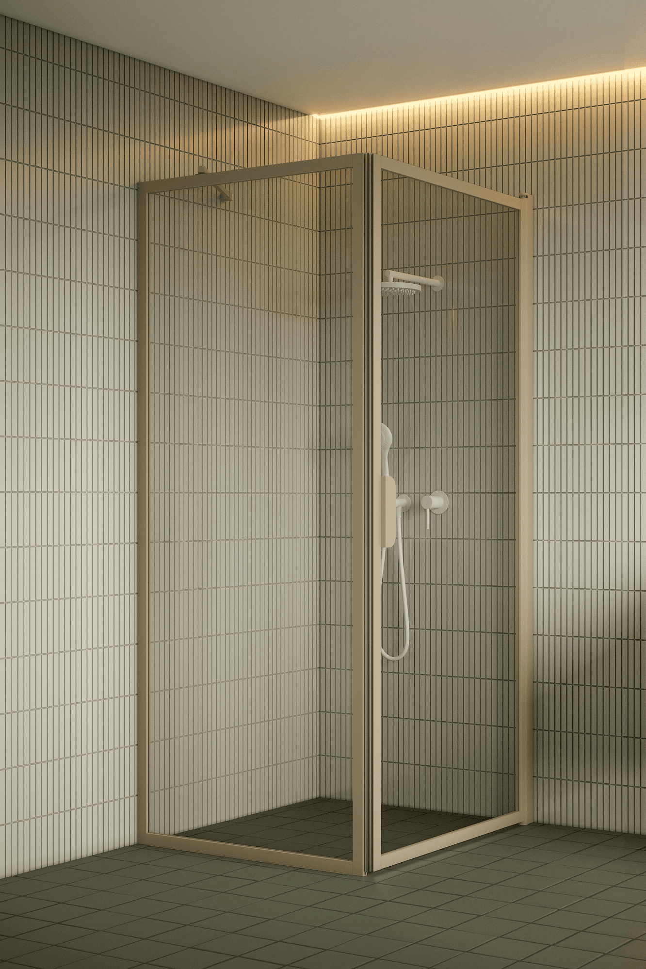 Shower enclosure Hietakari Bläk 755 New York, fixed wall + hinged door – 5