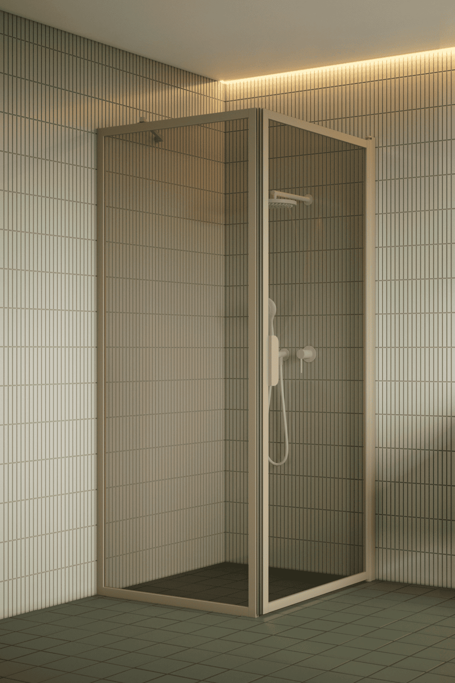 Shower enclosure Hietakari Bläk 755 New York, Sand frame, bronze tinted glass Shower enclosure Hietakari Bläk 755 New York, Sand frame, bronze tinted glass