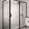 Shower enclosure Hietakari Bläk 756 New York, Cocoa frame, reeded glass Shower enclosure Hietakari Bläk 756 New York, Cocoa frame, reeded glass