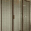 Shower enclosure Hietakari Bläk 756 New York, Mocha frame, clear glass Shower enclosure Hietakari Bläk 756 New York, fixed wall + hinged door with fixed part – 6