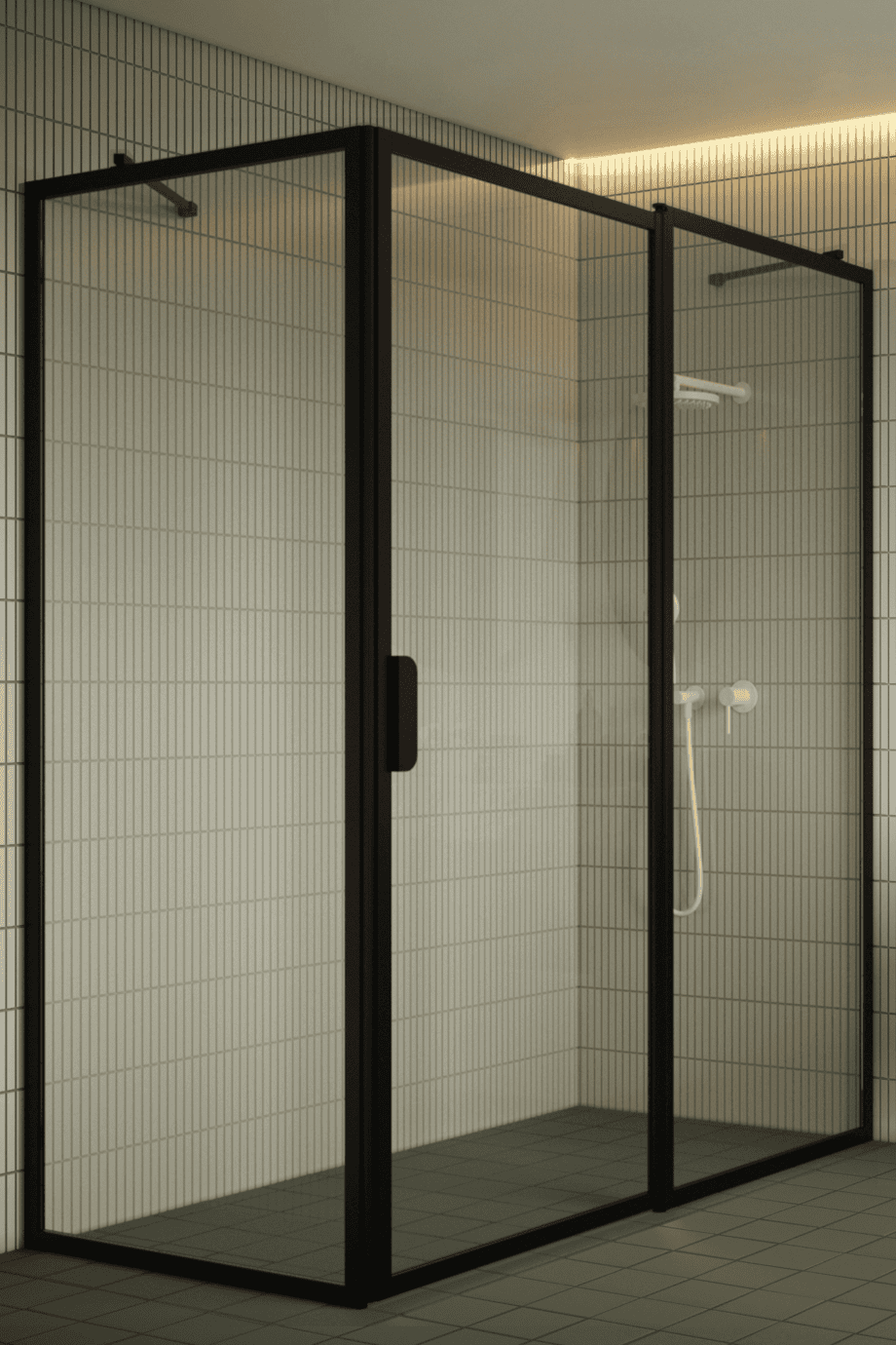 Shower enclosure Hietakari Bläk 756 New York, black frame, grey tinted glass Shower enclosure Hietakari Bläk 756 New York, black frame, grey tinted glass