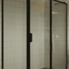 Shower enclosure Hietakari Bläk 756 New York, black frame, clear glass Shower enclosure Hietakari Bläk 756 New York, fixed wall + hinged door with fixed part – 4