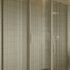 Shower enclosure Hietakari Bläk 756 New York, Sand frame, clear glass Shower enclosure Hietakari Bläk 756 New York, fixed wall + hinged door with fixed part – 5