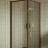 Shower enclosure Hietakari Bläk 757 New York, Mocha frame, clear glass Shower enclosure Hietakari Bläk 757 New York, hinged door + hinged door – 6