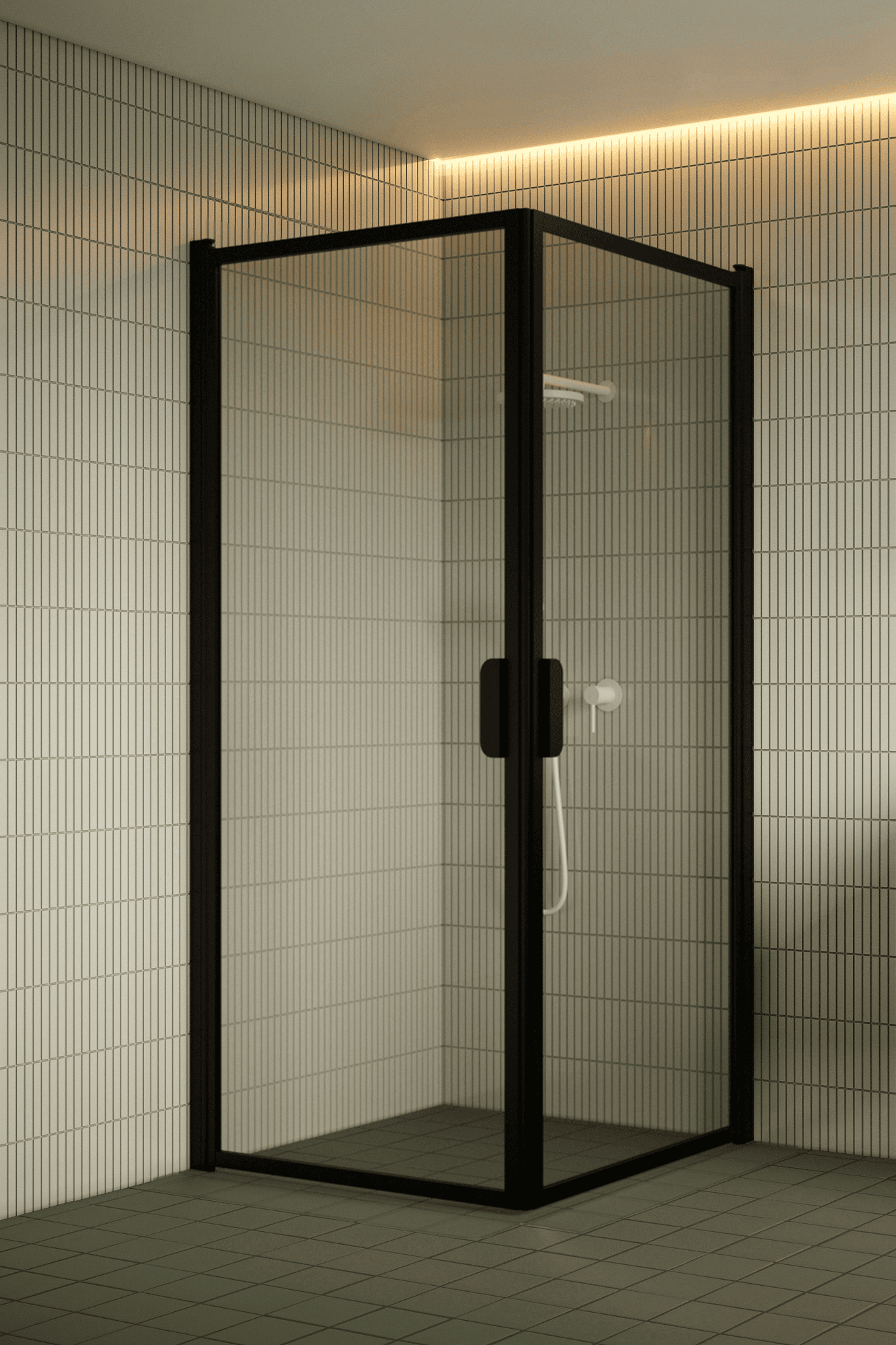 Shower enclosure Hietakari Bläk 757 New York, hinged door + hinged door – 4