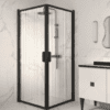 Shower enclosure Hietakari Bläk 757 New York, black frame, reeded glass Shower enclosure Hietakari Bläk 757 New York, black frame, reeded glass