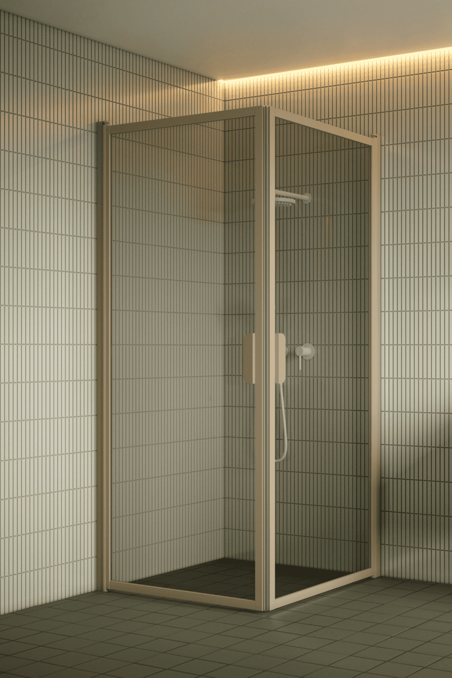 Shower enclosure Hietakari Bläk 757 New York, Sand frame, grey tinted glass Shower enclosure Hietakari Bläk 757 New York, Sand frame, grey tinted glass