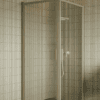Shower enclosure Hietakari Bläk 757 New York, Sand frame, clear glass Shower enclosure Hietakari Bläk 757 New York, hinged door + hinged door – 5