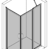 Shower enclosure Hietakari Bläk 758 New York – 3D drawing Shower enclosure Hietakari Bläk 758 New York, hinged door + hinged door with fixed part – 3