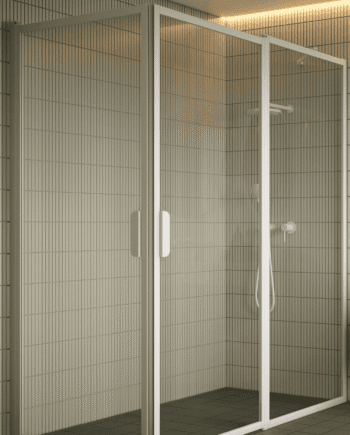Shower enclosure Hietakari Bläk 758 New York, hinged door + hinged door with fixed part