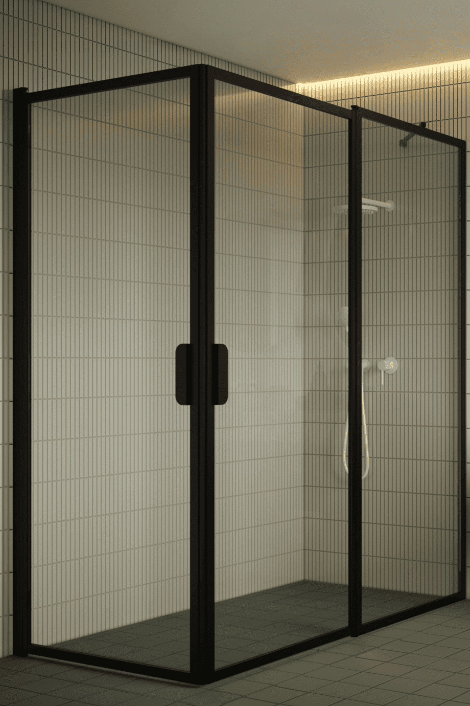 Shower enclosure Hietakari Bläk 758 New York, Sand frame, grey tinted glass Shower enclosure Hietakari Bläk 758 New York, Sand frame, grey tinted glass