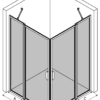 Shower enclosure Hietakari Bläk 759 New York, hinged door with fixed part + hinged door with fixed part – 3