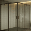 Shower enclosure Hietakari Bläk 759 New York, Mocha frame, bronze tinted glass