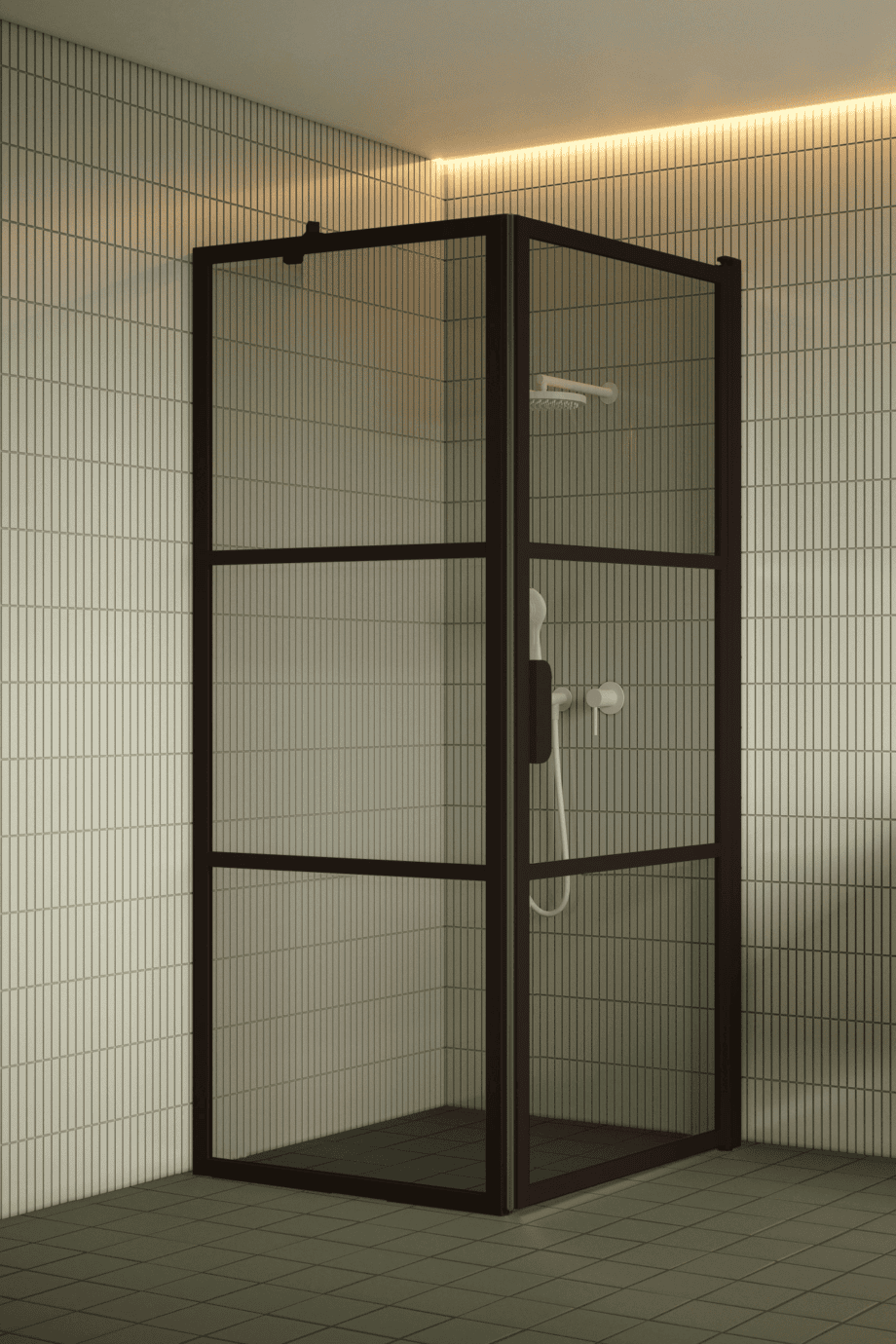 Shower enclosure Hietakari Bläk 760 Tokyo, Cocoa frame, grey tinted glass Shower enclosure Hietakari Bläk 760 Tokyo, Cocoa frame, grey tinted glass