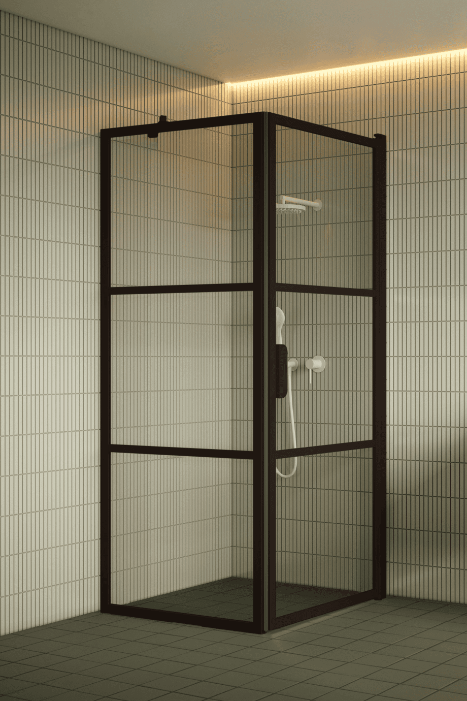 Shower enclosure Hietakari Bläk 760 Tokyo, Cocoa frame, clear glass Shower enclosure Hietakari Bläk 760 Tokyo, Cocoa frame, clear glass
