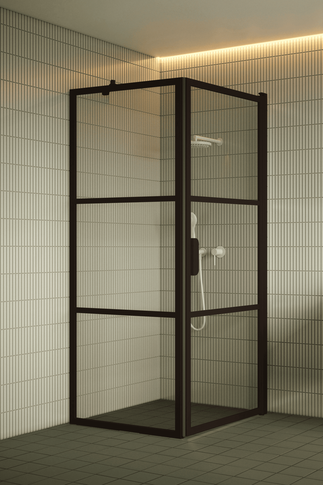 Shower enclosure Hietakari Bläk 760 Tokyo, Cocoa frame, clear glass Shower enclosure Hietakari Bläk 760 Tokyo, Cocoa frame, clear glass
