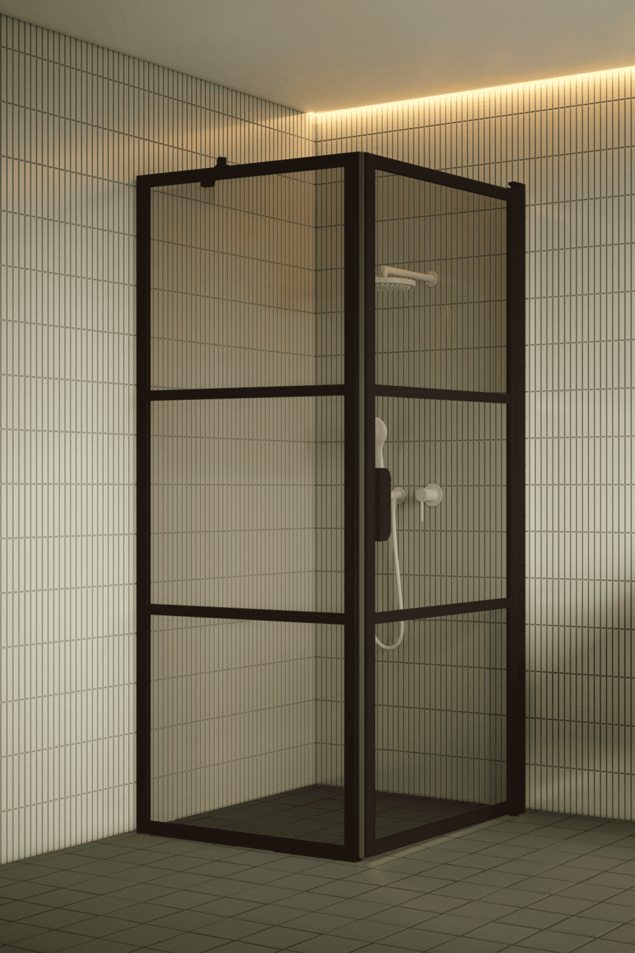 Shower enclosure Hietakari Bläk 760 Tokyo, Cocoa frame, bronze tinted glass Shower enclosure Hietakari Bläk 760 Tokyo, Cocoa frame, bronze tinted glass