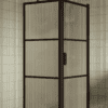 Shower enclosure Hietakari Bläk 760 Tokyo, Cocoa frame, reeded glass Shower enclosure Hietakari Bläk 760 Tokyo, Cocoa frame, reeded glass