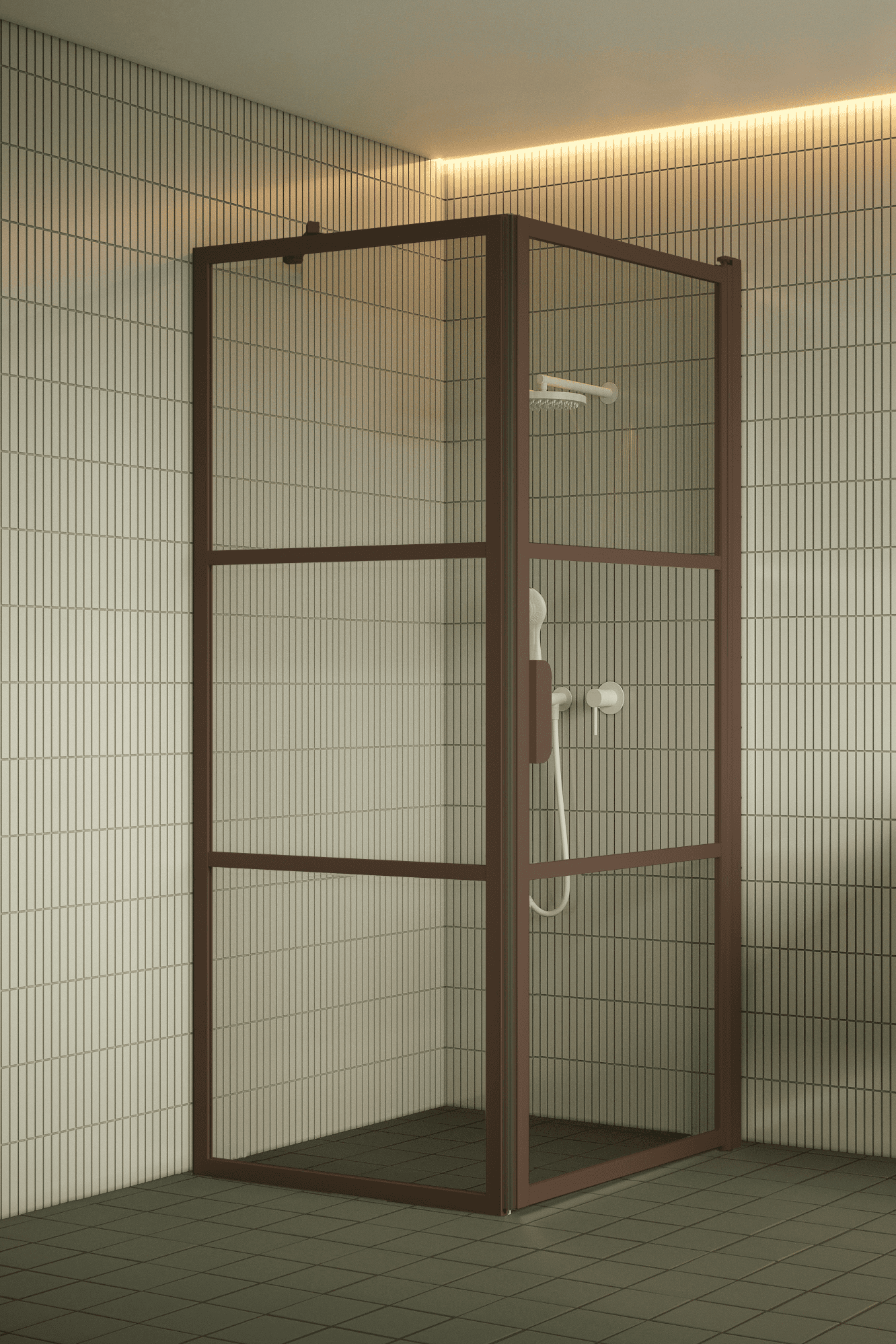 Shower enclosure Hietakari Bläk 760 Tokyo, fixed wall + hinged door – 6