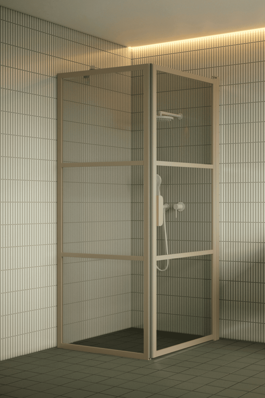 Shower enclosure Hietakari Bläk 760 Tokyo, Sand frame, grey tinted glass Shower enclosure Hietakari Bläk 760 Tokyo, Sand frame, grey tinted glass