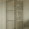 Shower enclosure Hietakari Bläk 760 Tokyo, Sand frame, clear glass Shower enclosure Hietakari Bläk 760 Tokyo, fixed wall + hinged door – 5