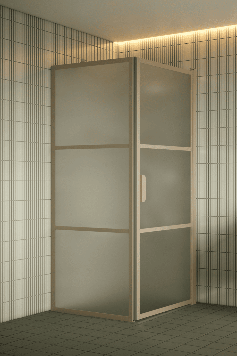 Shower enclosure Hietakari Bläk 760 Tokyo, Sand frame, satin frosted glass Shower enclosure Hietakari Bläk 760 Tokyo, Sand frame, satin frosted glass