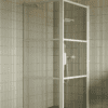 Shower enclosure Hietakari Bläk 760 Tokyo, white frame, clear glass Shower enclosure Hietakari Bläk 760 Tokyo, fixed wall + hinged door