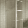 Shower enclosure Hietakari Bläk 760 Tokyo, white frame, reeded glass Shower enclosure Hietakari Bläk 760 Tokyo, white frame, reeded glass