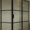 Shower enclosure Hietakari Bläk 761 Tokyo, black frame, clear glass Shower enclosure Hietakari Bläk 761 Tokyo, fixed wall + hinged door with fixed part – 4