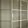 Shower enclosure Hietakari Bläk 761 Tokyo, white frame, clear glass Shower enclosure Hietakari Bläk 761 Tokyo, fixed wall + hinged door with fixed part