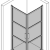 Shower enclosure Hietakari Bläk 762 Tokyo, hinged door + hinged door – 3