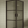 Shower enclosure Hietakari Bläk 762 Tokyo, Cocoa frame, grey tinted glass