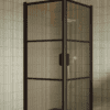 Shower enclosure Hietakari Bläk 762 Tokyo, Cocoa frame, bronze tinted glass